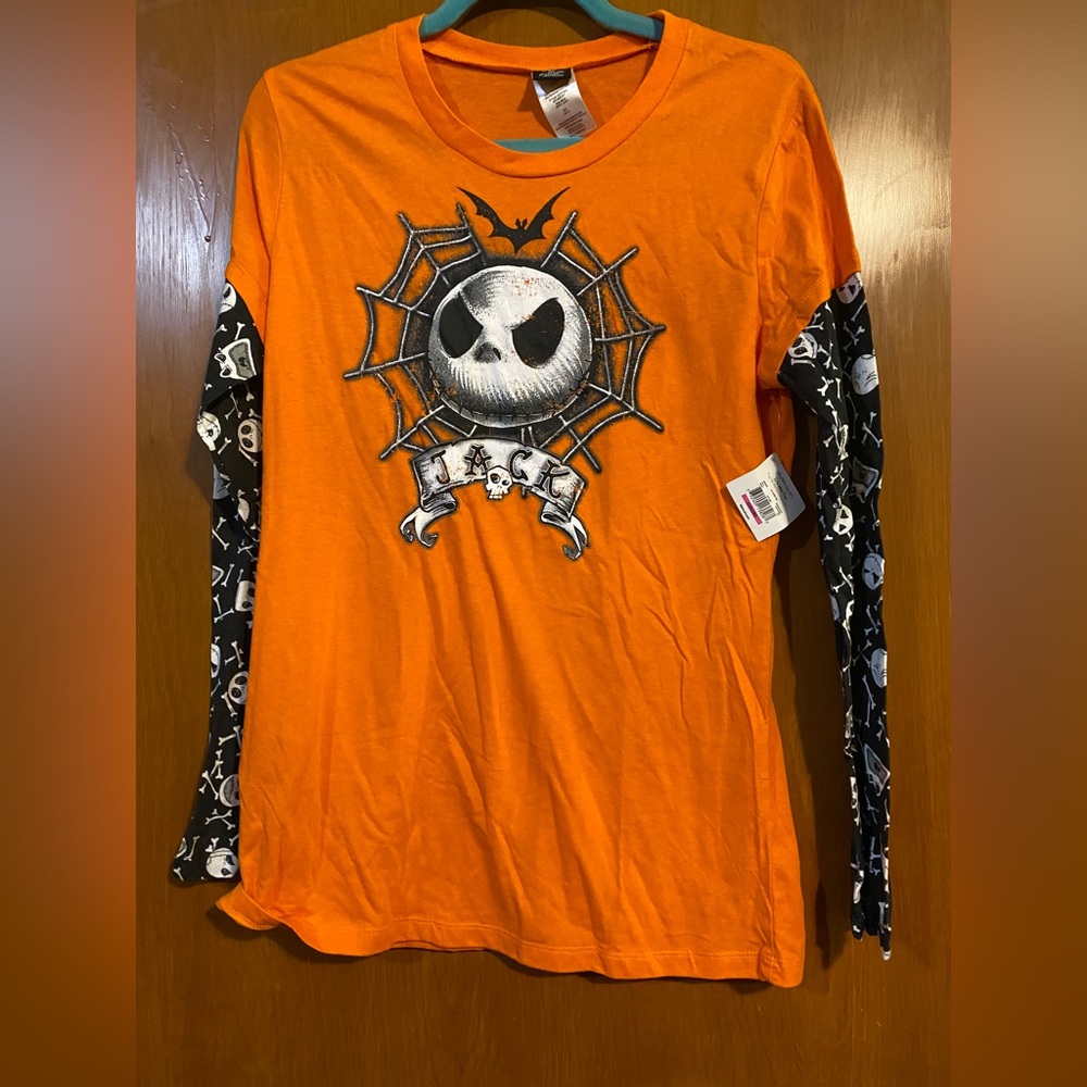 Jack long sleeve shirt. Orange and black